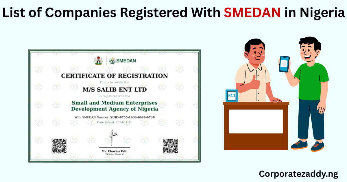 List of Companies Registered With SMEDAN in Nigeria